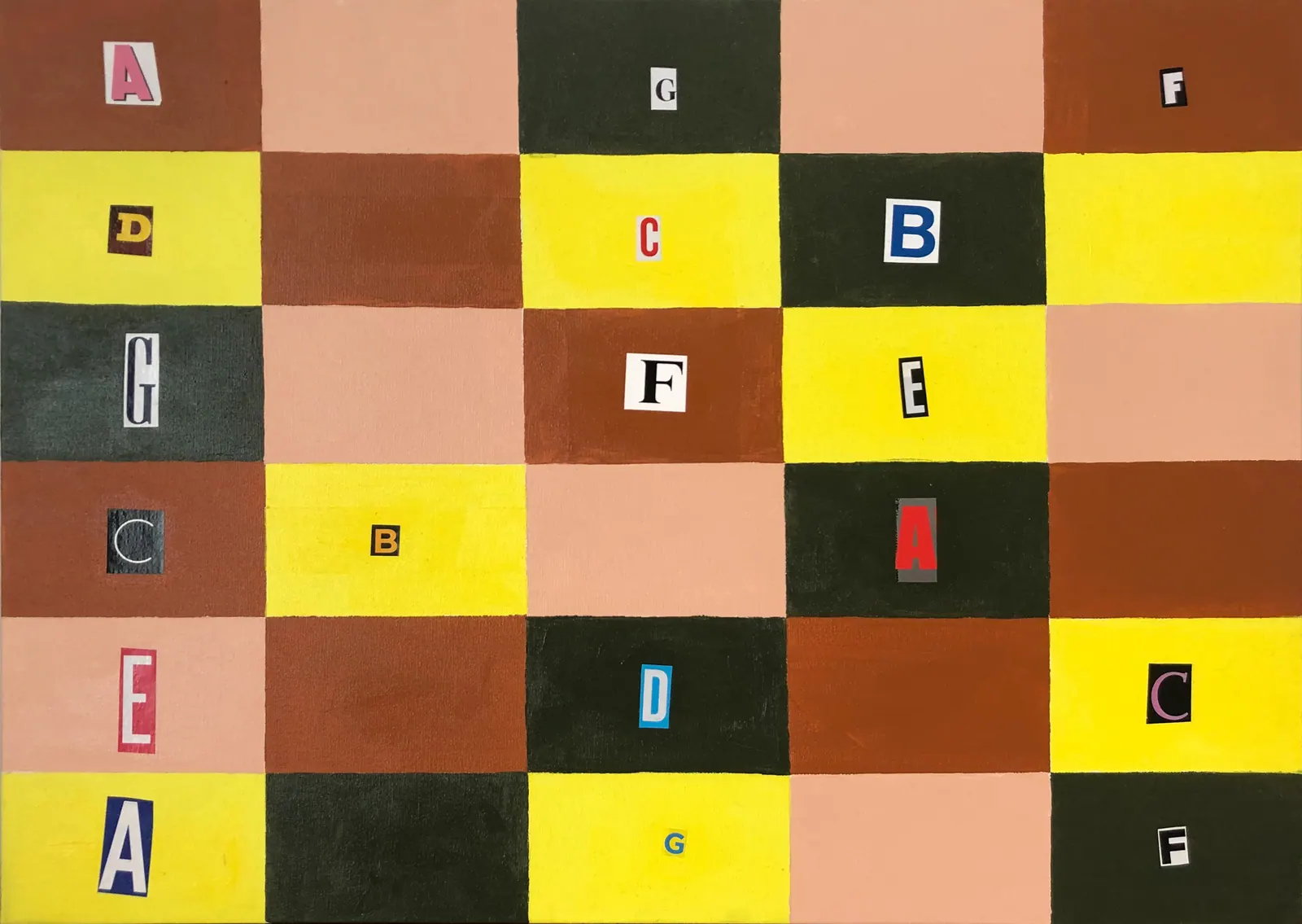 Escala #2, 2022 - 50 x 70 cm - Colagem e acrílica sobre tela