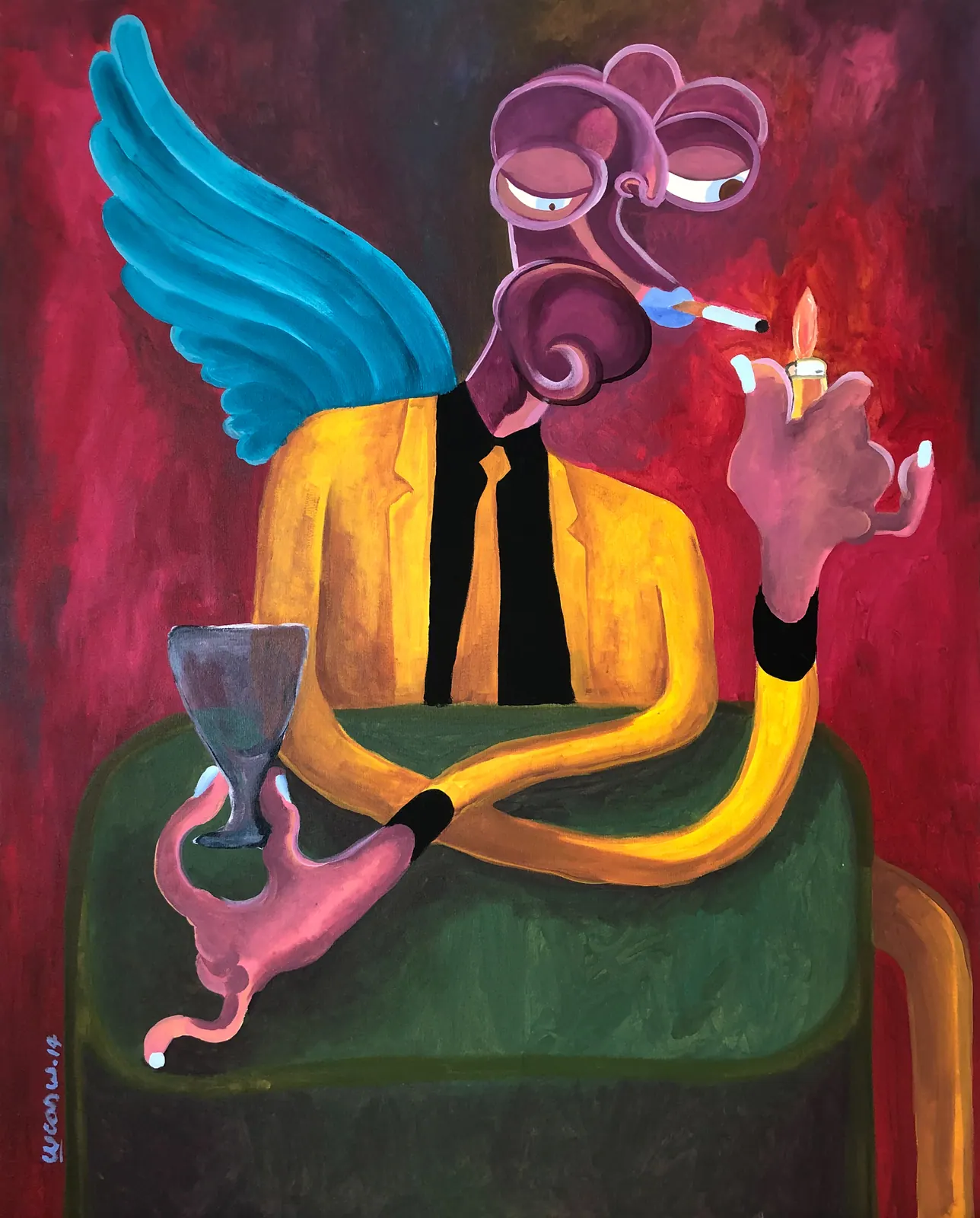 Boêmio (untitled happy-hour), 2014 - 80 x 100 cm - Acrílica sobre tela