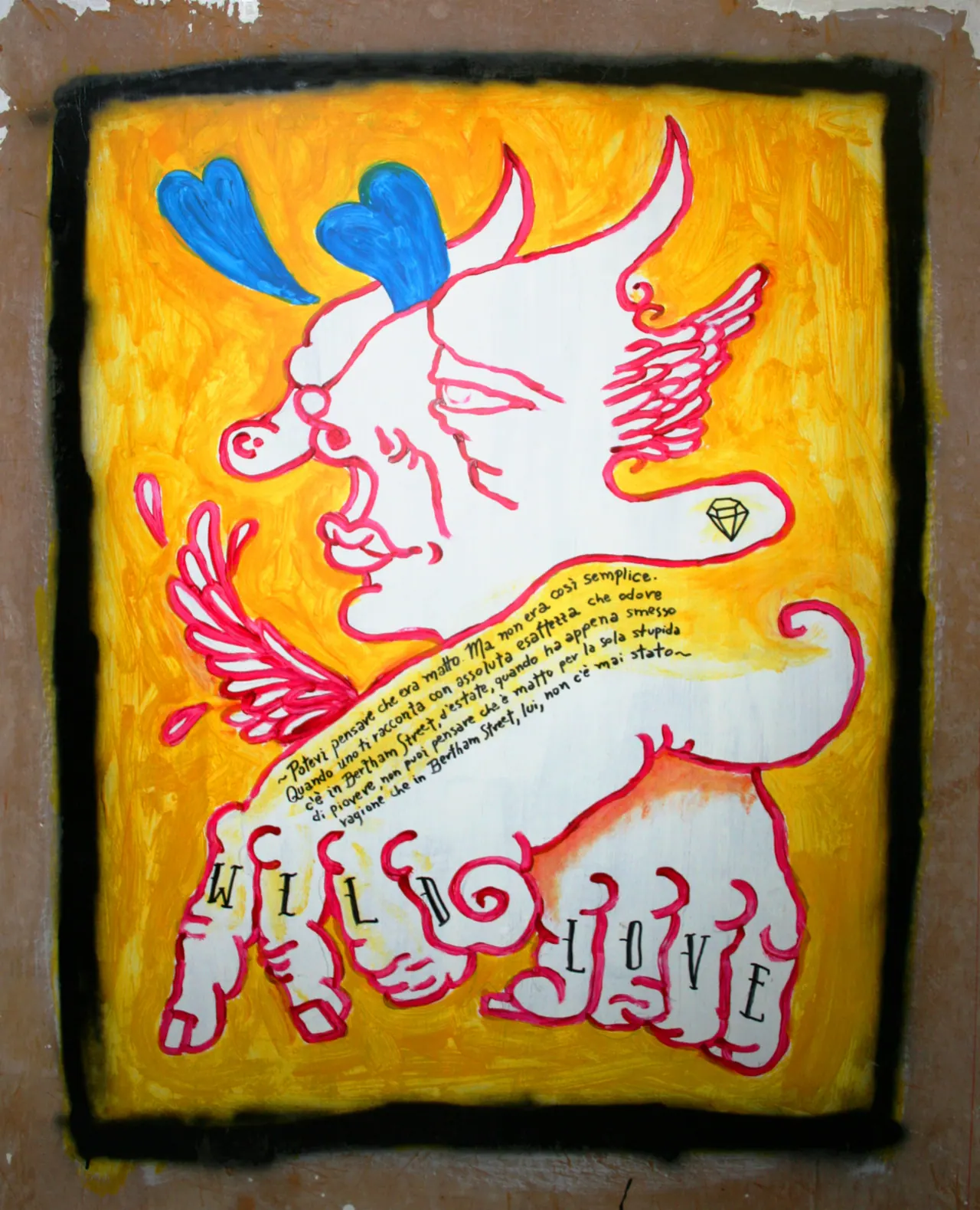 Bertham Street, 2011 - 100 x 140 cm - Acrílica e marcador permanente sobre tapume