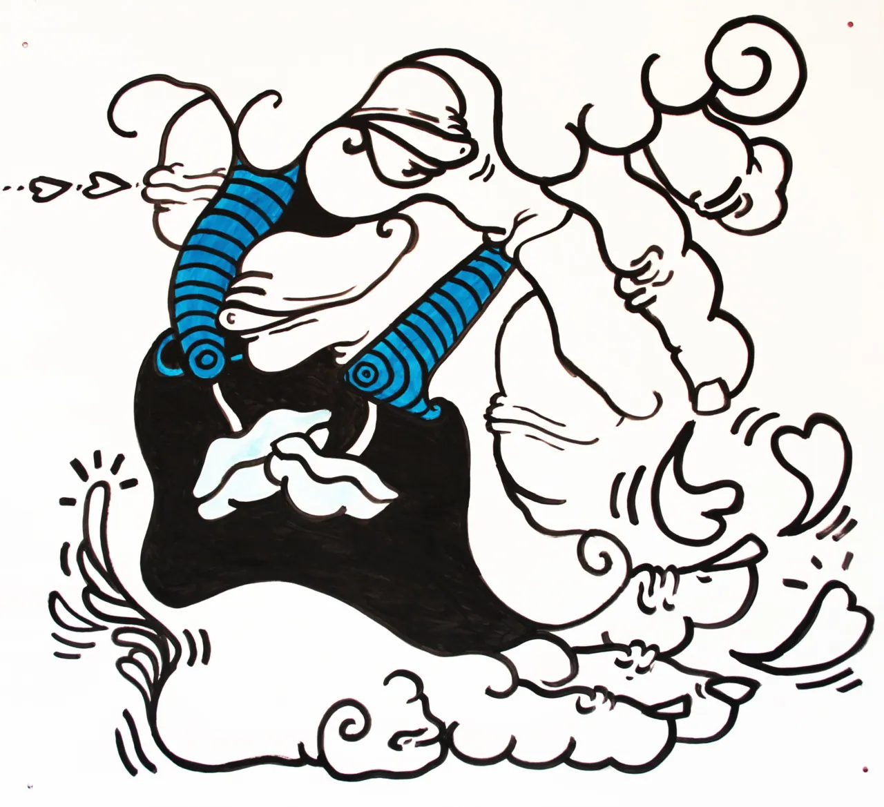 I’ll hug you, 2011 - 200 x 200 cm - Acrílica sobre papel