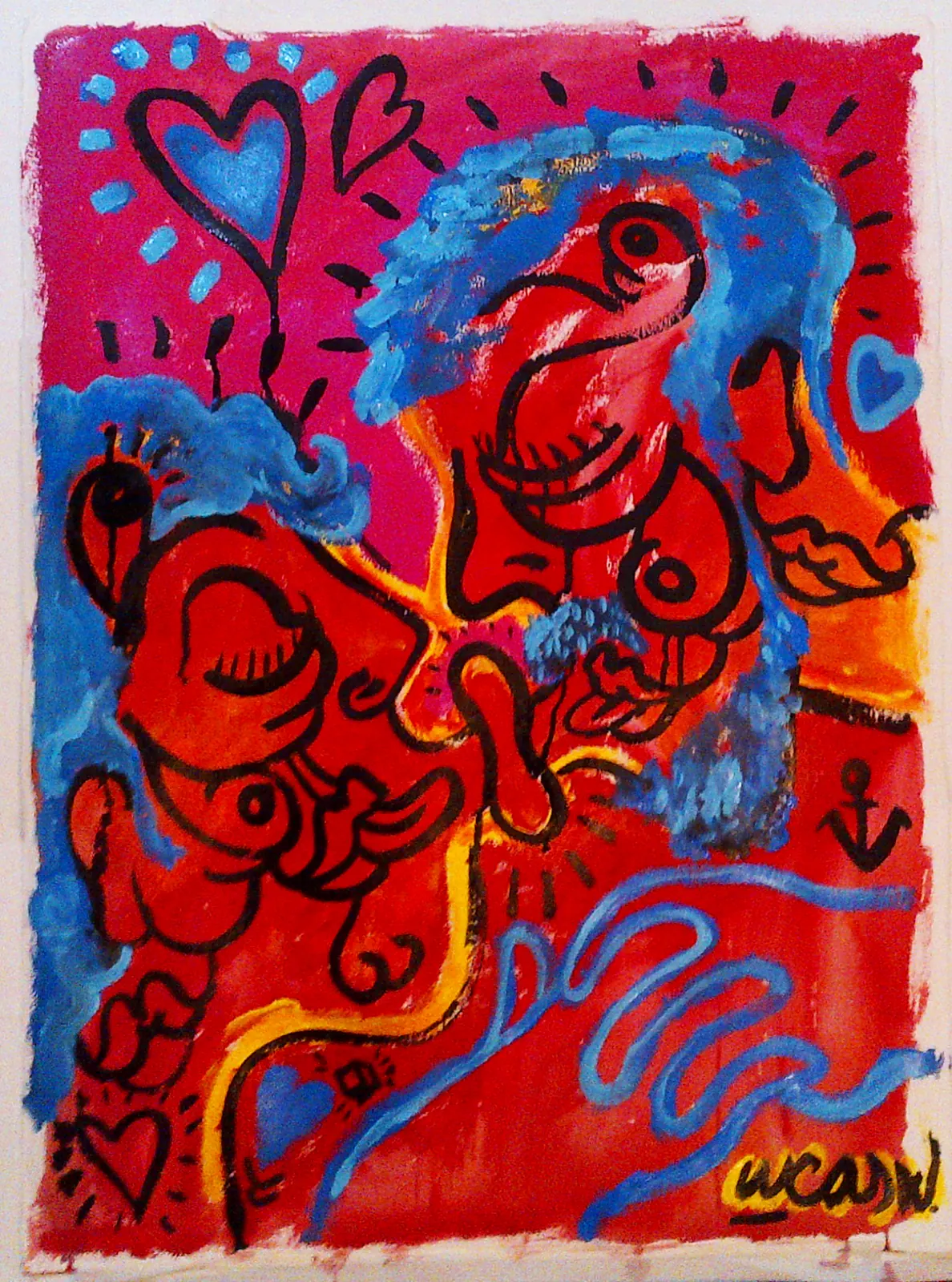 Queridos, 2014 - 50 x 70 cm - Acrílica sobre papel