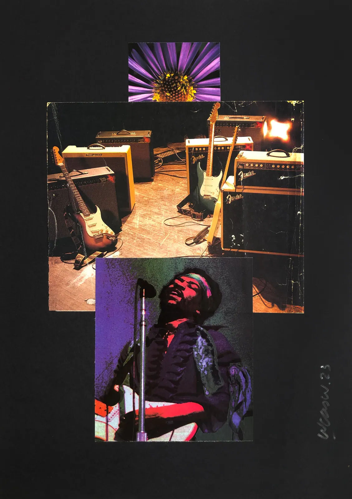 Purple Haze, 2023 - 50 x 70 cm - Recortes de revista sobre papel